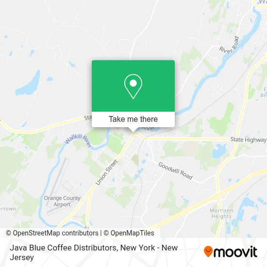 Java Blue Coffee Distributors map