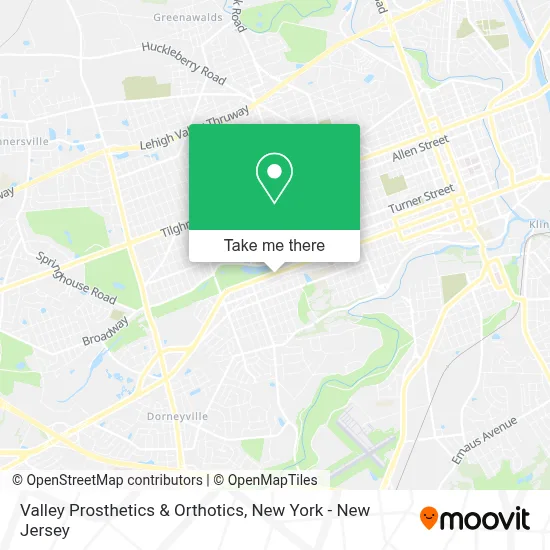 Valley Prosthetics & Orthotics map