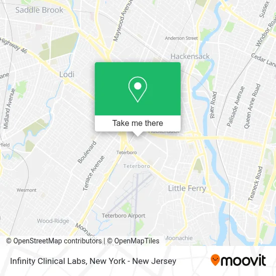 Infinity Clinical Labs map