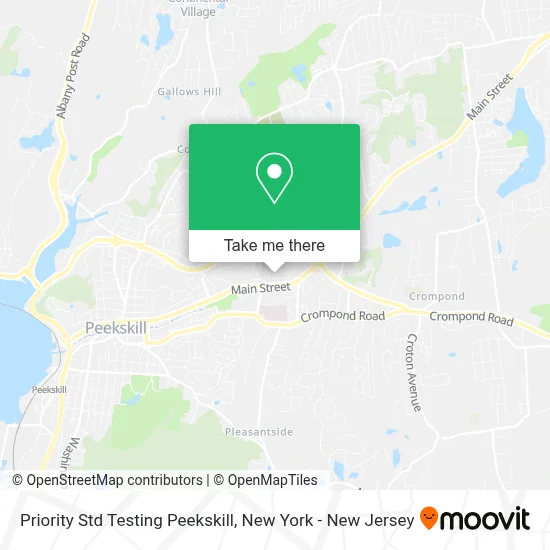 Priority Std Testing Peekskill map