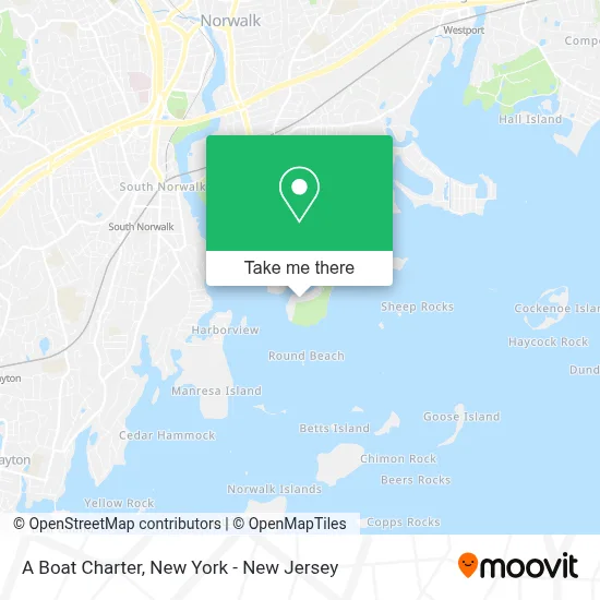 A Boat Charter map