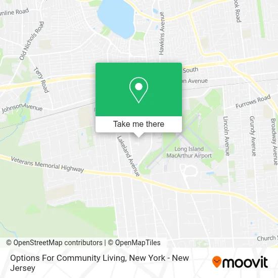 Options For Community Living map