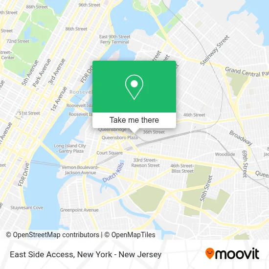 East Side Access map