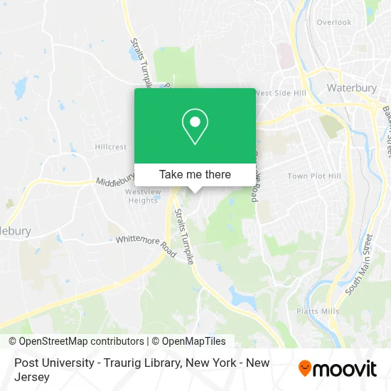Post University - Traurig Library map