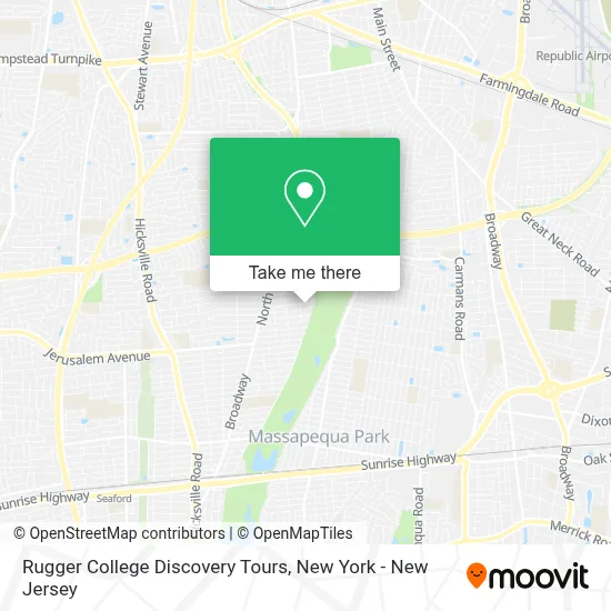 Rugger College Discovery Tours map