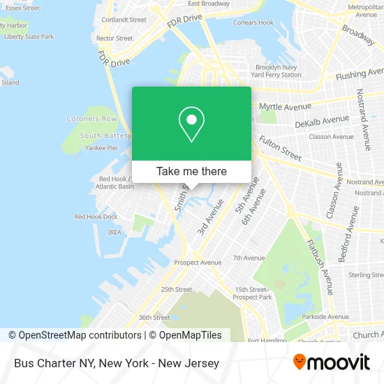 Bus Charter NY map
