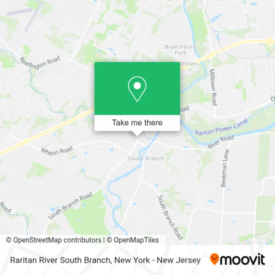 Raritan River South Branch map