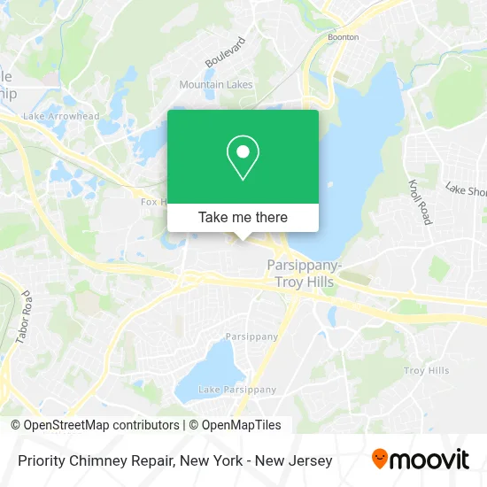 Priority Chimney Repair map