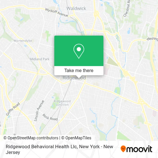 Ridgewood Behavioral Health Llc map