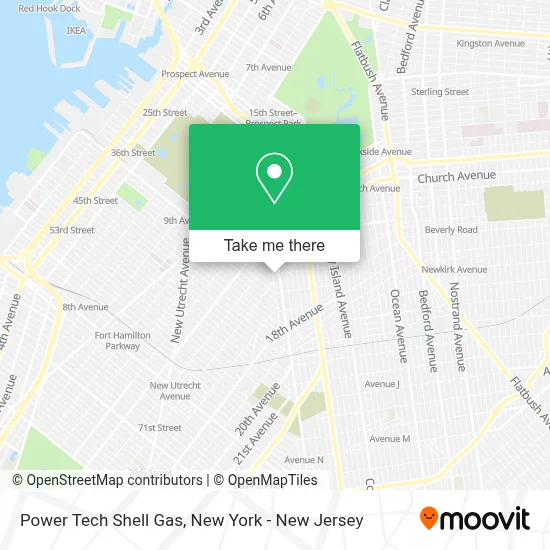 Mapa de Power Tech Shell Gas