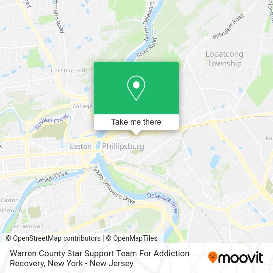Warren County Star Support Team For Addiction Recovery map