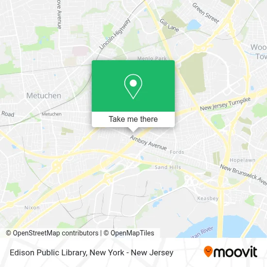 Edison Public Library map