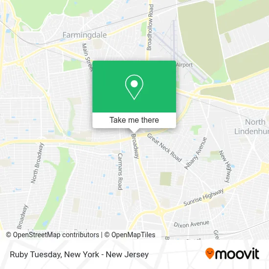 Ruby Tuesday map