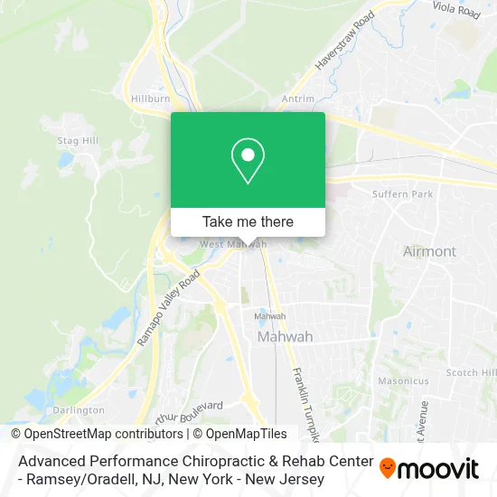 Advanced Performance Chiropractic & Rehab Center - Ramsey / Oradell, NJ map