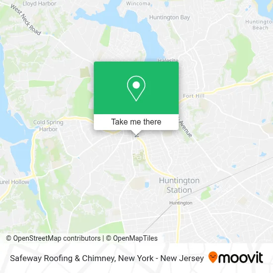 Safeway Roofing & Chimney map