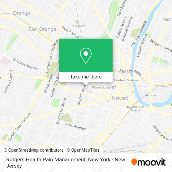 Rutgers Health Pain Management map