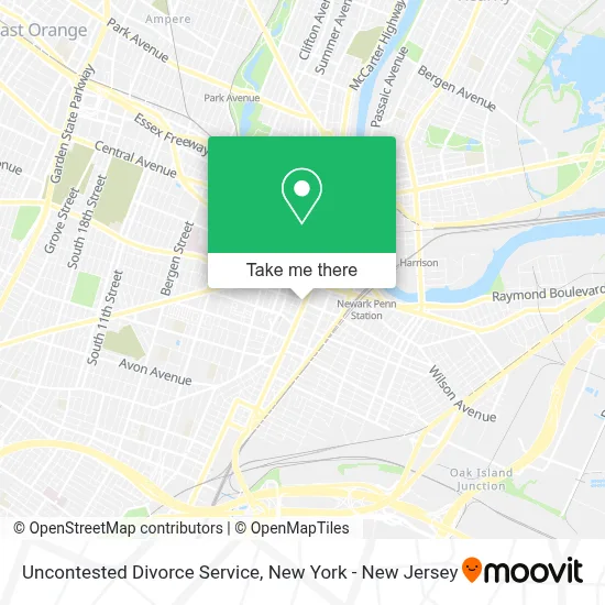 Uncontested Divorce Service map