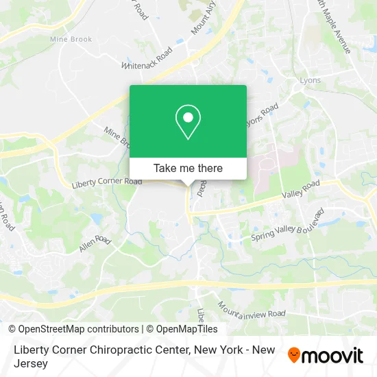 Liberty Corner Chiropractic Center map