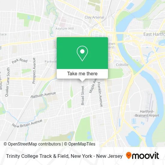 Trinity College Track & Field map