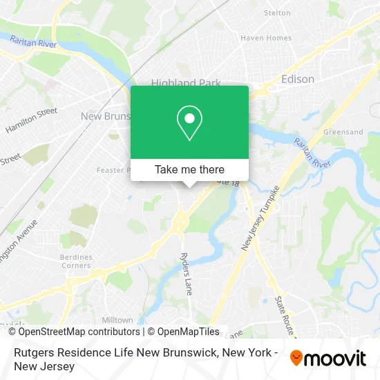 Rutgers Residence Life New Brunswick map