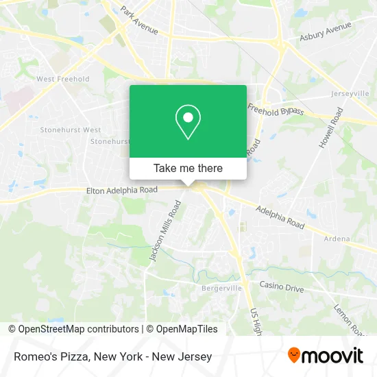 Romeo's Pizza map