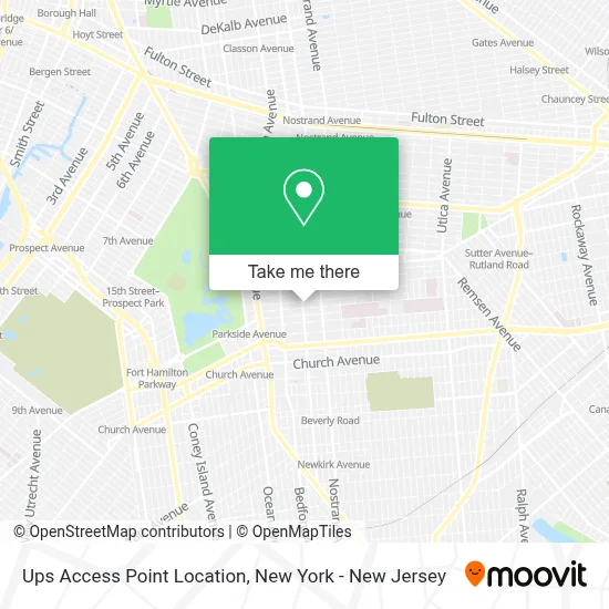 Ups Access Point Location map