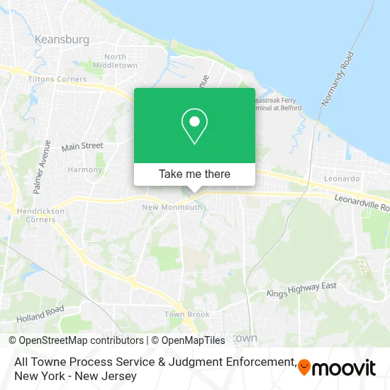 All Towne Process Service & Judgment Enforcement map