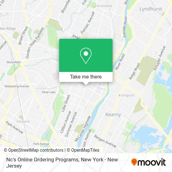 Nc's Online Ordering Programs map