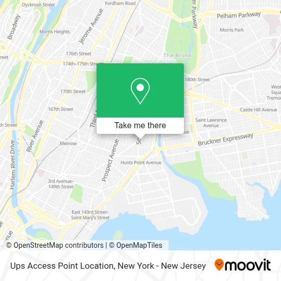 Ups Access Point Location map