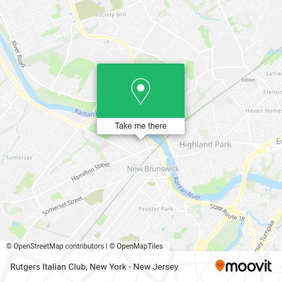 Rutgers Italian Club map