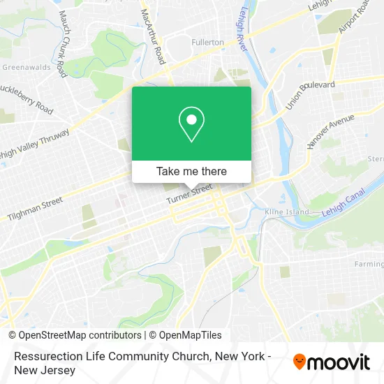 Ressurection Life Community Church map