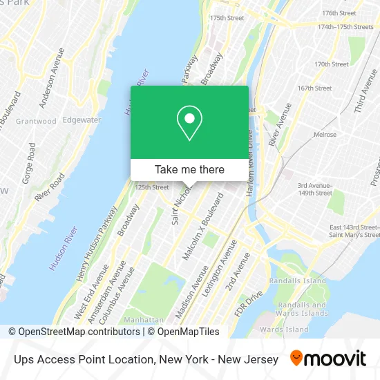 Ups Access Point Location map