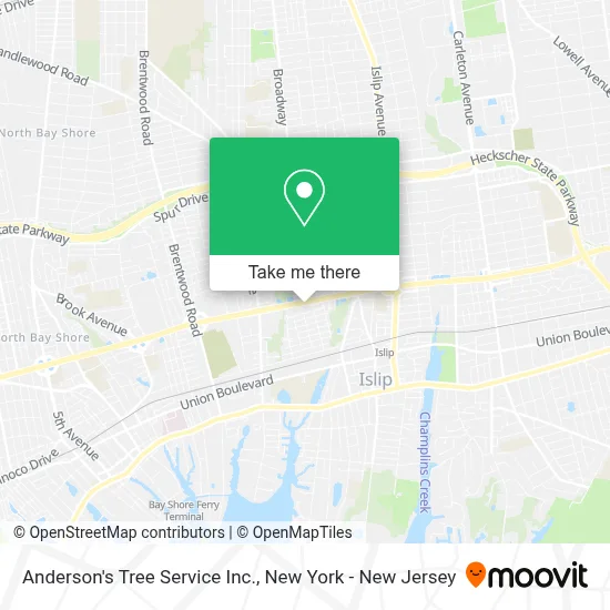 Anderson's Tree Service Inc. map