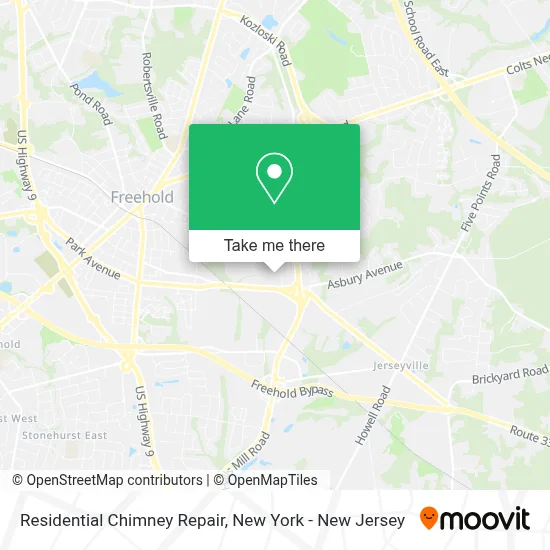 Residential Chimney Repair map