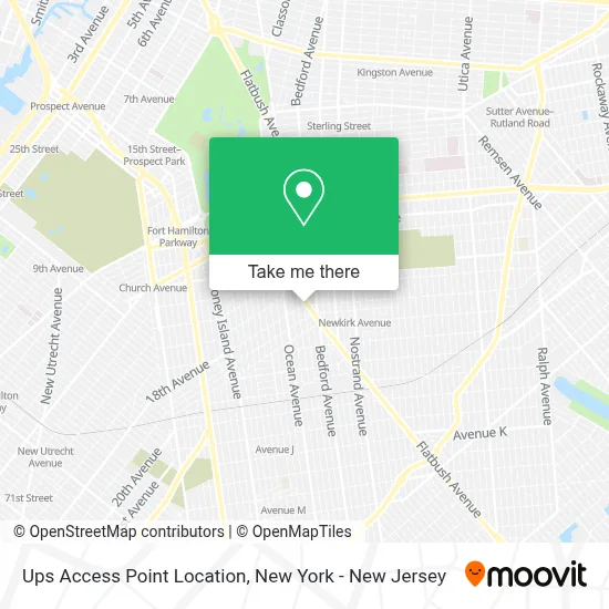 Ups Access Point Location map