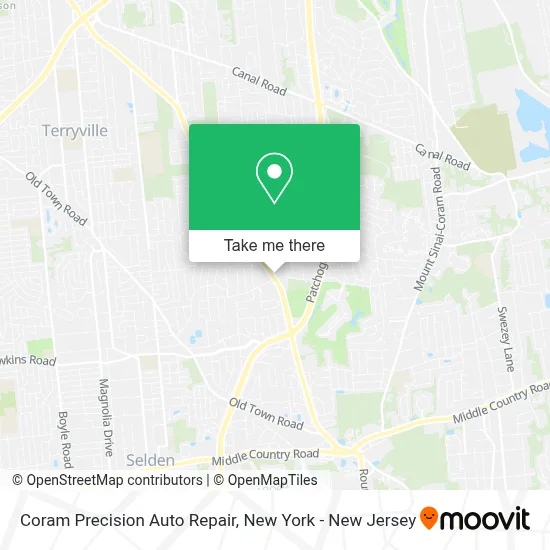 Coram Precision Auto Repair map