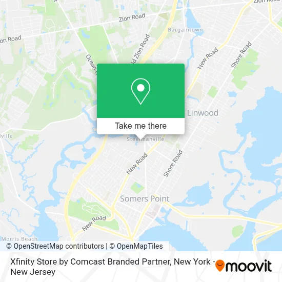Xfinity Store by Comcast Branded Partner map
