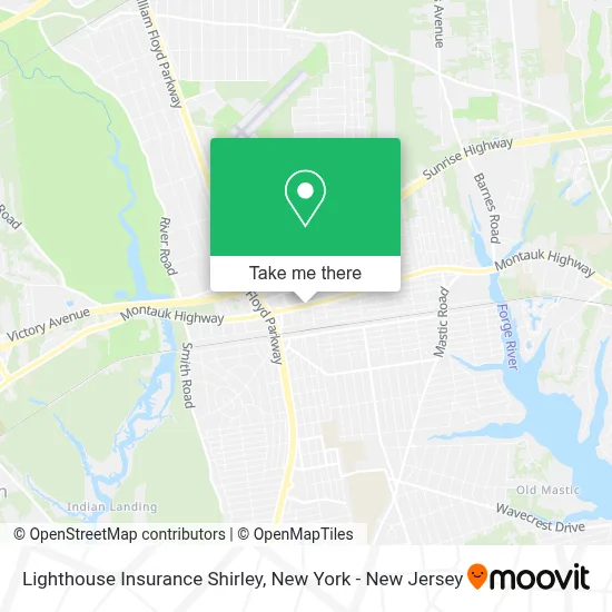 Lighthouse Insurance Shirley map