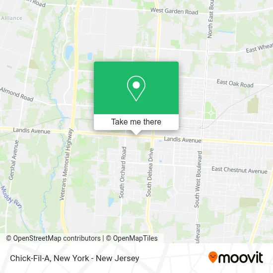 Chick-Fil-A map