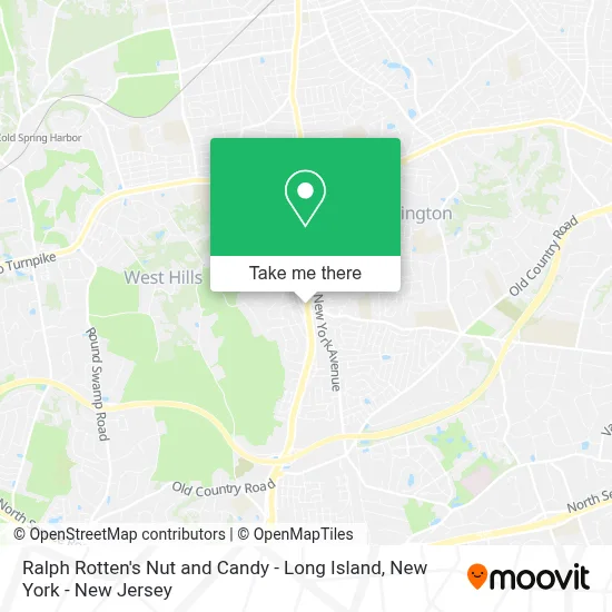 Ralph Rotten's Nut and Candy - Long Island map