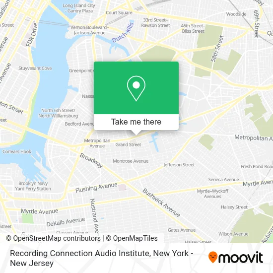 Recording Connection Audio Institute map