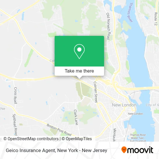 Geico Insurance Agent map