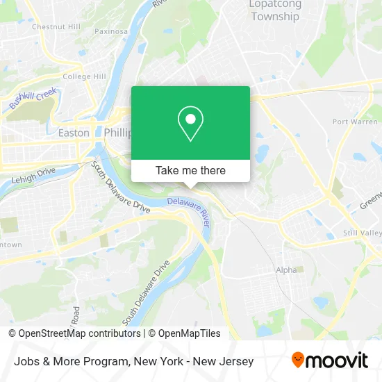 Jobs & More Program map