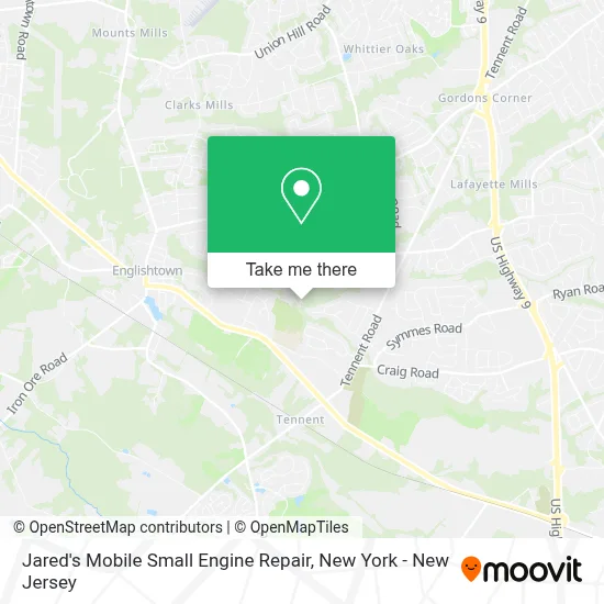Jared's Mobile Small Engine Repair map