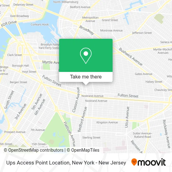Ups Access Point Location map