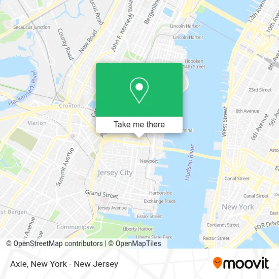 ¿Cómo llegar a Axle en Jersey City en autobús, tren, metro o tren ligero?