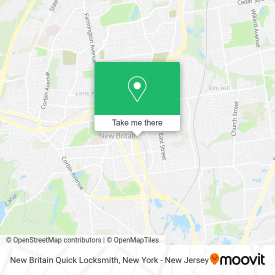 New Britain Quick Locksmith map