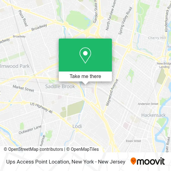 Ups Access Point Location map