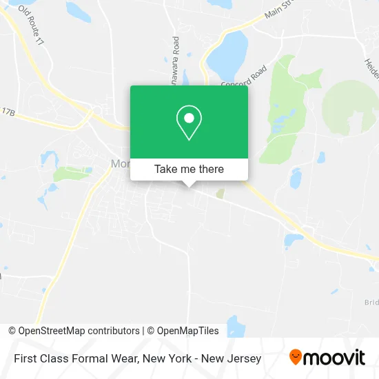 First Class Formal Wear map