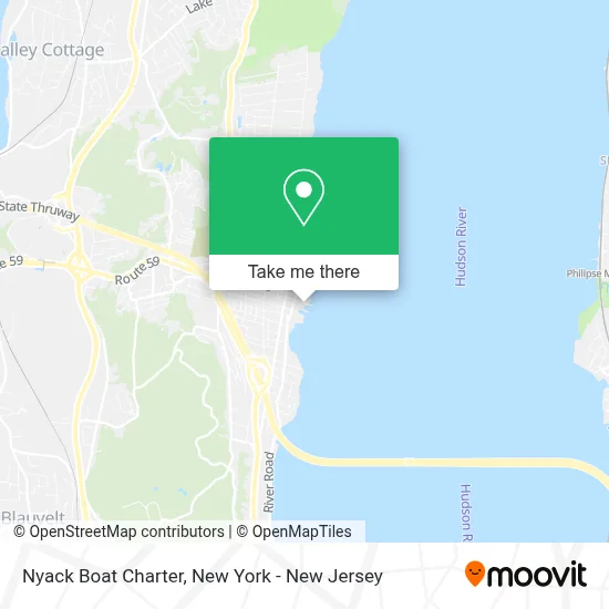Nyack Boat Charter map
